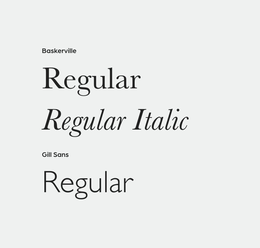 Meeson Hall typography