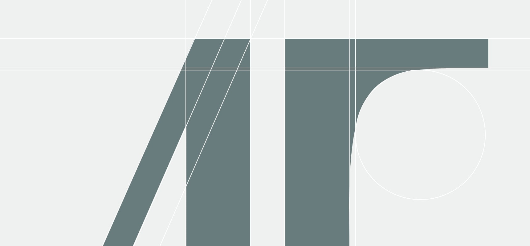 Meeson Hall logo detail with guidelines