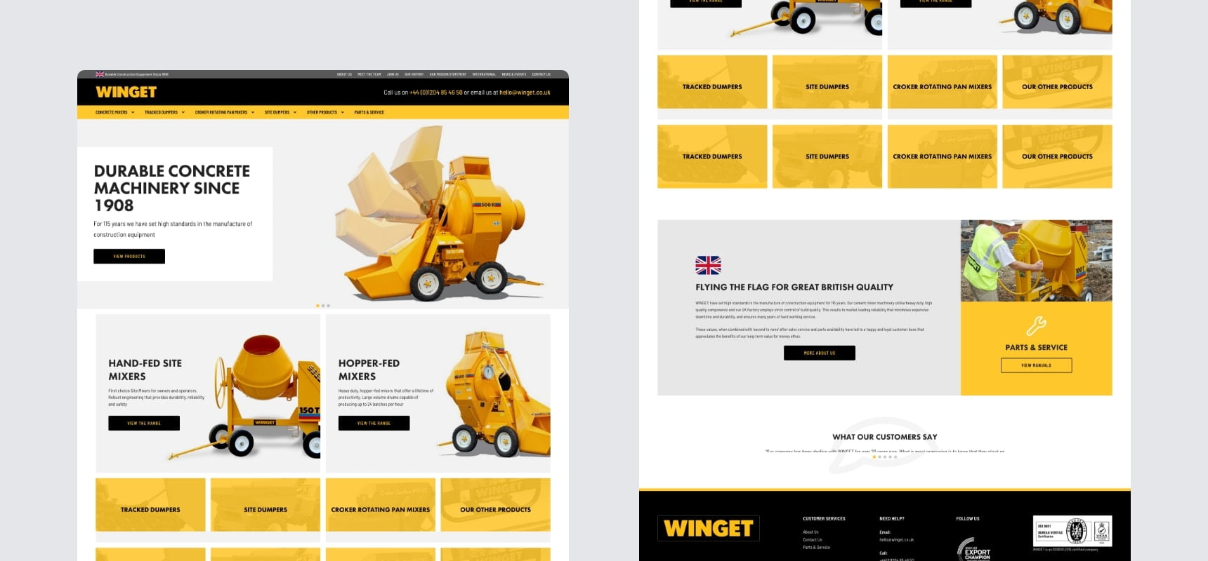 Winget website home page