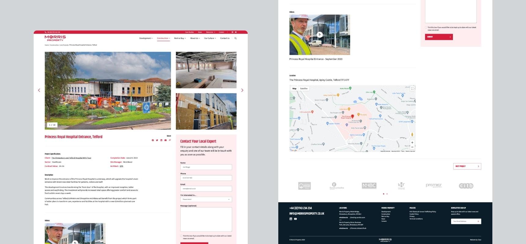 Property page design for desktop
