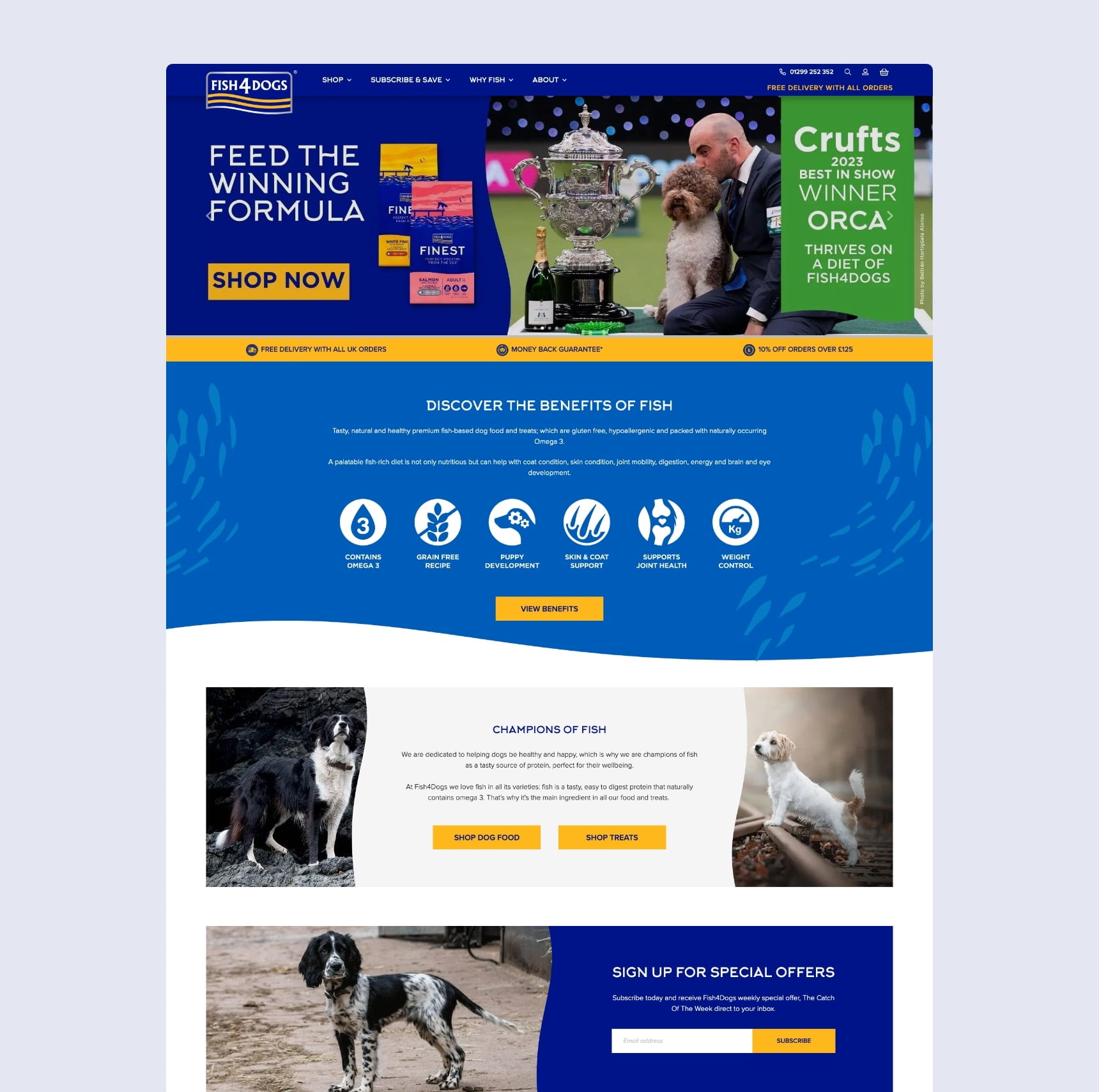 Fish4Dogs Homepage