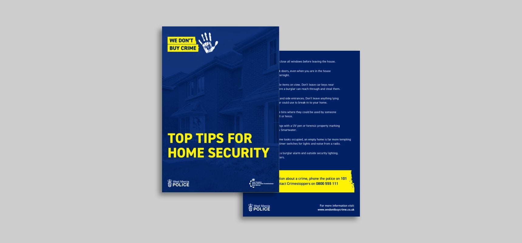 West Mercia Police leaflet design