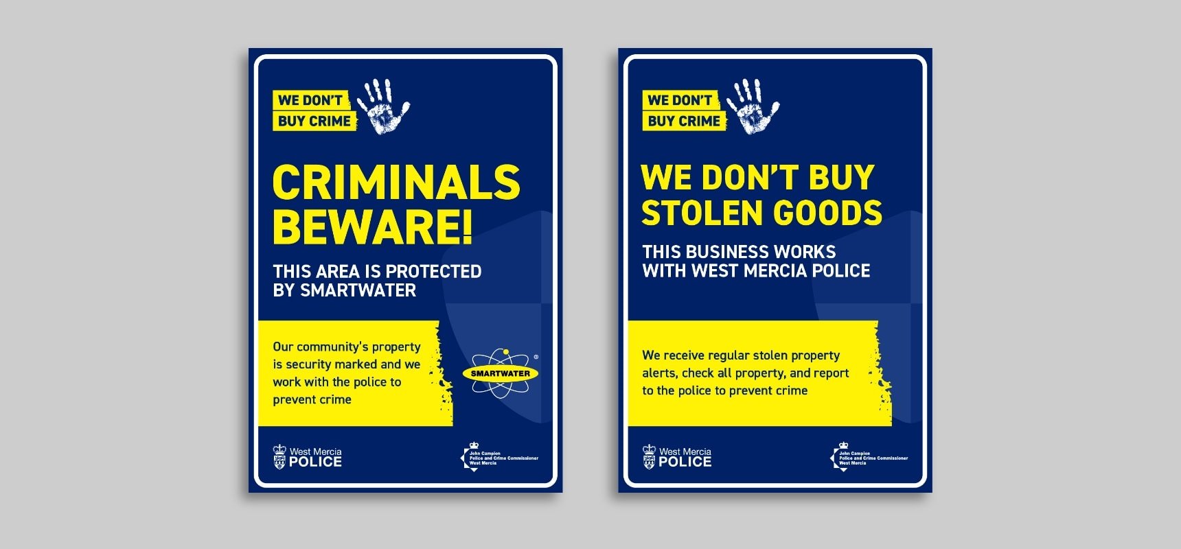 We Don't Buy Crime Poster design