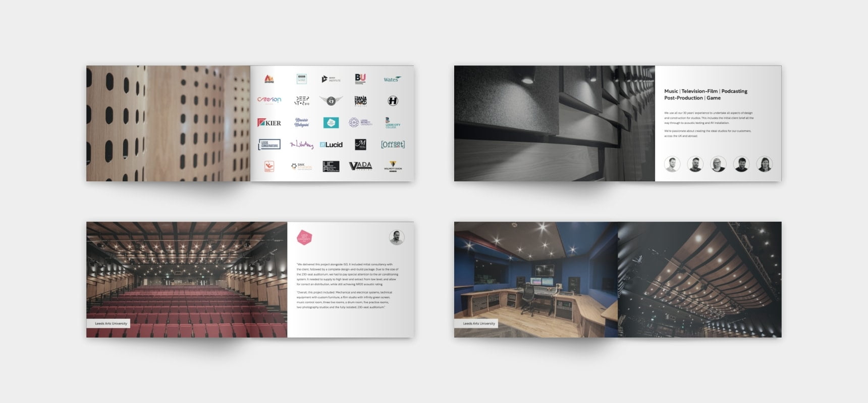 Brochure internal spread design